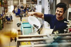Man working on a manufacturing site. 